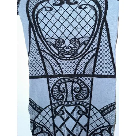 Intimately Free People Bodycon Mini Long Sleeve Geometric Dress - Picture 5 of 8